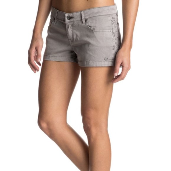 ROXY TITANIUM GRAY GREY WOMEN'S CASUAL SHORTS 28 - Picture 3 of 4